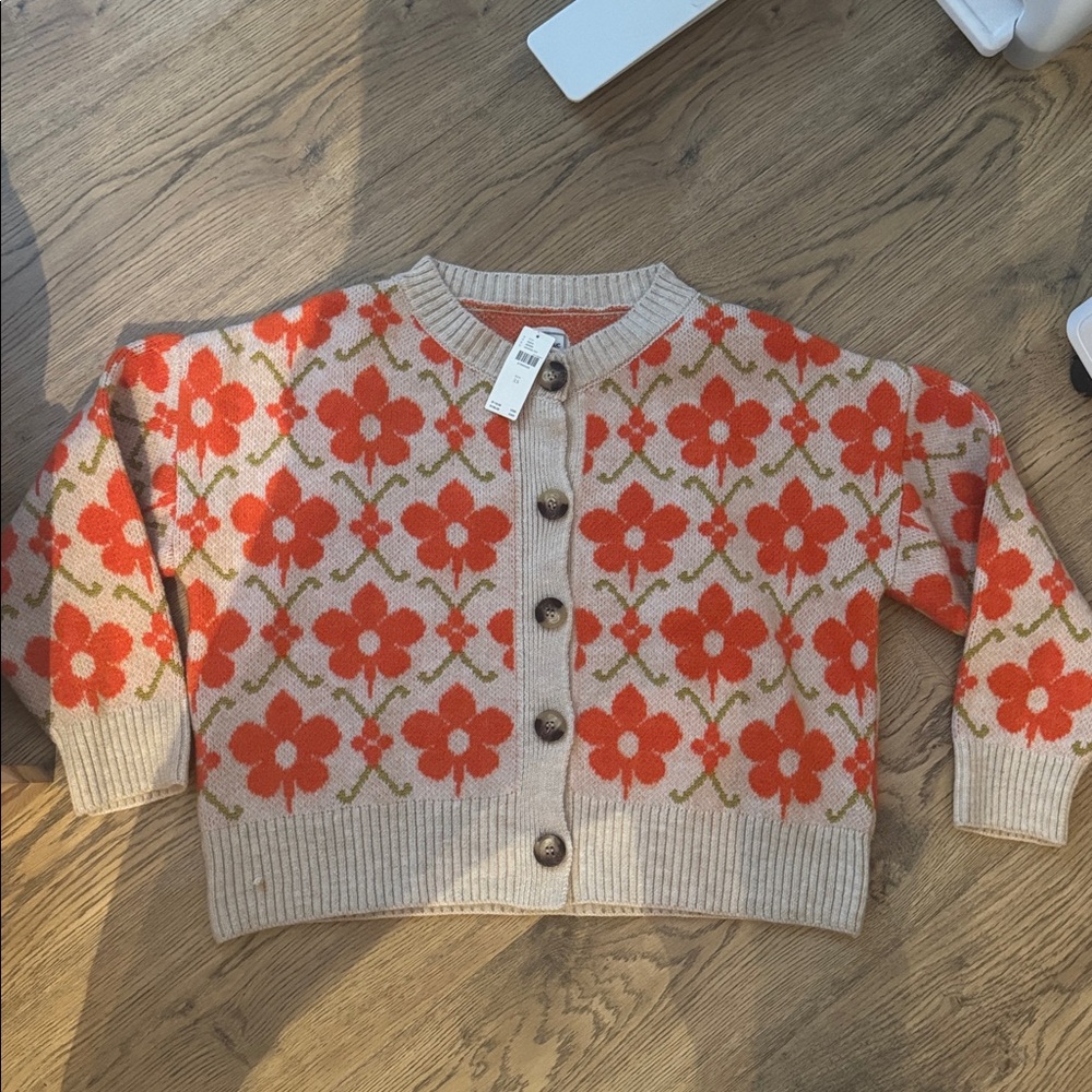 Anthropologie Maeve Graphic Intarsia Cardigan Sweater - Picture 7 of 9